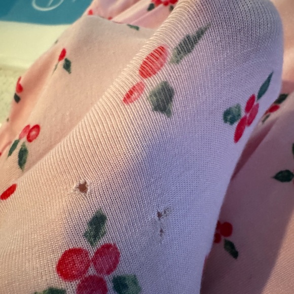 Beach bunny pants holly-day satin tie up pockets on back pink Christmas holiday - Picture 5 of 5